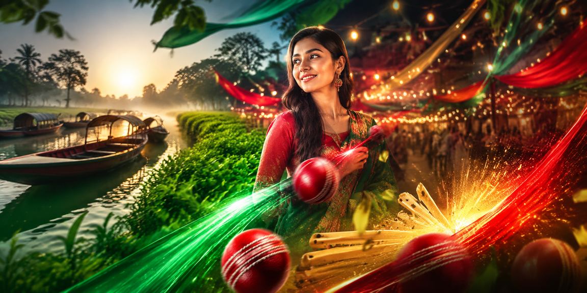 বরিশালে ক্রিকেট বেটিং ইভেন্ট — লাল সবুজ রঙের উৎসব পরিবেশে দর্শকরা