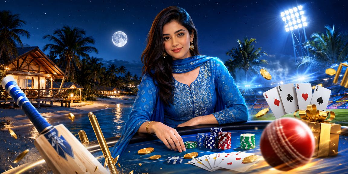 সেন্ট মার্টিন দ্বীপে ক্রিকেট বেটিং উপভোগ করছেন একজন তরুণী